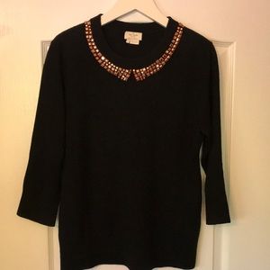 KATE SPADE crew neck sweater with copper sequins